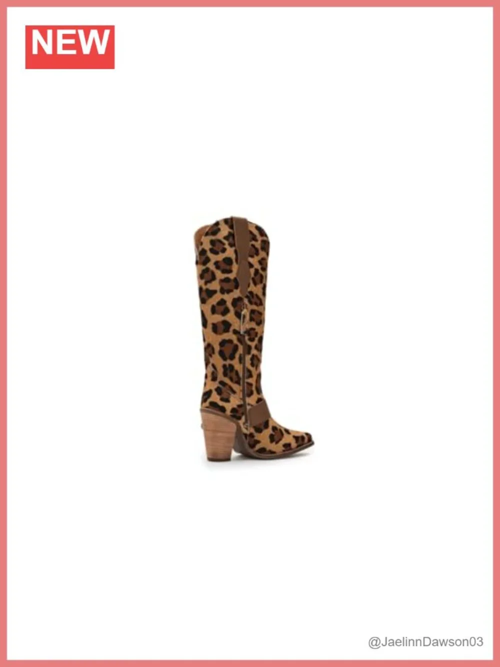 Women's Snip Toe Western Boots Knee High Block Heel Pull On Leather Equestrian